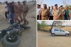 सजेती में चेकिंग के दौरान पुलिस पर फायर कर भाग रहे दो शातिर बदमाश पुलिस मुठभेड़ में गिरफ्तार