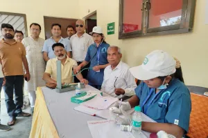 ओबरा सोनभद्र भारतीय मजदूर संघ के 70 वर्ष पूरे होने पर मेटिस द मेडिसिटी हॉस्पिटल ने लगाया निःशुल्क स्वास्थ्य जांच शिविर