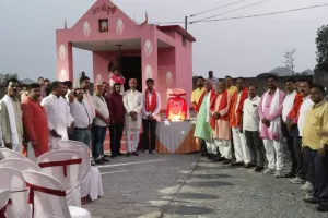 उत्तर प्रदेश के मुख्यमंत्री आदित्य योगी नाथ के जन्मोत्सव पर ओबरा में सबका साथ सबका विकास कार्यक्रम का भव्य आयोजन