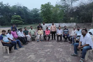 अनपरा कॉलोनी में दुर्गा पूजा की तैयारी जोरों पर नवयुवक सेना ने की बैठक, नई कार्यकारिणी का गठन