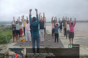 सोनभद्र के गोठानी में सवर्ण आर्मी द्वारा योग गोष्ठी का आयोजन