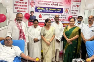  ब्रह्माकुमारीज आध्यात्मिक संस्था द्वारा साई हॉस्पिटल रॉबर्ट्सगंज में रक्तदान शिविर का  आयोजन
