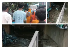 सोनभद्र कोन क्षेत्र में मूसलाधार बारिश ने मचाई तबाही, कई मकान धराशाही और सड़कें क्षतिग्रस्त
