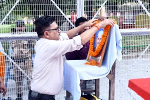 ओबरा तापीय परियोजना में गांधी और शास्त्री जी को श्रद्धापूर्वक किया गया याद