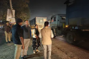 सजेती क्षेत्र के अनूपुर मोड़ पर चला संयुक्त प्रवर्तन अभियान, 10 डंपर सीज, 50 के चालान