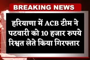 Haryana: हरियाणा में ACB टीम का एक्शन, पटवारी को 10 हजार रुपये रिश्वत लेते किया गिरफ्तार 