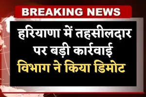 Haryana News: हरियाणा में तहसीलदार पर बड़ी कार्रवाई, विभाग ने किया डिमोट 