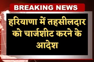 Haryana: हरियाणा में तहसीलदार को चार्जशीट करने के आदेश, जानें पूरा मामला