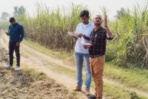 कुशीनगर : रेलवे विभाग कर रहा छितौनी–तमकुही रेल लाइन का मार्किंग कार्य