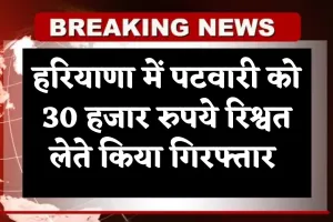 Haryana: हरियाणा में ACB टीम का एक्शन, पटवारी को 30 हजार रुपये रिश्वत लेते किया गिरफ्तार 