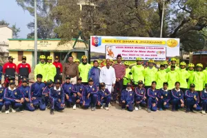 बरही में वीर बिरसा मुंडा साइक्लोथोन का एनसीसी टीम ने किया भव्य स्वागत