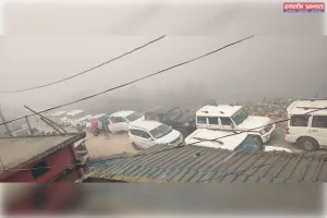 ठूठीबारी बाईपास सड़क जाम , पुलिस व्यवस्था दिखी नदारत