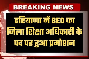 Haryana: हरियाणा में BEO का जिला शिक्षा अधिकारी के पद पर हुआ प्रमोशन, देखें लिस्ट