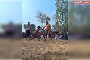 दंगल में दिखा पहलवानों का दम, चौरी चौरा के गोविंद पहलवान ने लखनऊ के  मानसिंह पहलवान को दिखाया आसमान