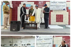 सीआईएसएफ  इकाई द्वारा  किया गया आर्ट ऑफ लिविंग कोर्स का शुभारंभ
