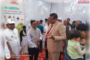 हरगांव क्षेत्र में विशाल निःशुल्क स्वास्थ्य शिविर का आयोजन, 817 मरीजों का हुआ इलाज