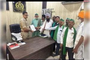 भारतीय किसान यूनियन ने राष्ट्रपति को संबोधित ज्ञापन क्षेत्र अधिकारी को सोपा 