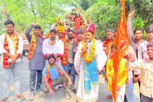 श्रीराम कथा महायज्ञ के लिए  निकाली गई कलश यात्रा