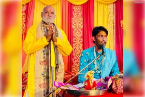 सात दिवसीय देवी भागवत कथा का शुभारंभ