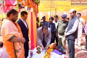 शिक्षण संस्था के भवन निर्माण हेतु विधि- विधान से हुआ भूमि पूजन