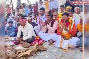 जनकल्याण हेतु करहा पूजन का आयोजन, सैकड़ों श्रद्धालु रहे उपस्थित