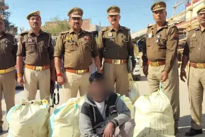 सोनभद्र पुलिस की बड़ी कार्यवाही, नाजायज गांजा के साथ एक अभियुक्त गिरफ्तार