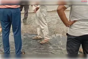 रोड निर्माण में अनियमितताओं की भरमार  ठेकेदार पर लगे गंभीर आरोप