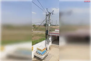 विद्यालय परिसर  में  ट्रांसफार्मर : हाइटेंशन तार से खतरे में नौनिहालों की जान, निराकरण का प्रयास तक नहीं