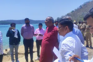अनियमितताओं की खबर का  मत्स्य मंत्री ने लिया संज्ञान,ओबरा बांध सहित रिहंद बांध  का किया निरीक्षण