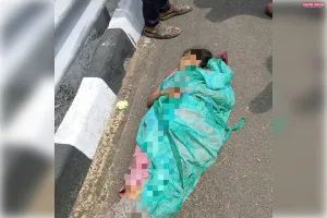 तेज रफ्तार बाइक डिवाइडर से टकराई, महिला की दर्दनाक मौत