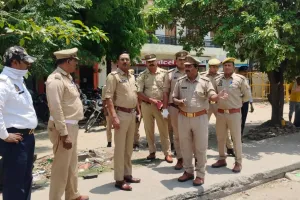 एडीसीपी यातायात ने किया दुर्घटना स्थल 