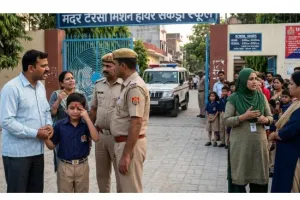 स्कूल में तिलक लगाकर पहुंचा छात्र ,तो टीचर ने जड़ा थप्पड़, परिजनों ने जमकर काटा हंगामा