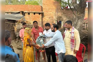 पीड़ित परिवार के आंसू पोंछने पहुंचे भाजपा नेता रोहित पासी