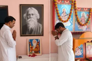 रविंद्रनाथ टैगोर की जयंती श्रद्धापूर्वक मनाई गई।