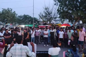 नीट 2026 पेपर लीक के खिलाफ़ दिशा छात्र संगठन द्वारा NTA चेयरमैन का पुतला दहन किया गया।