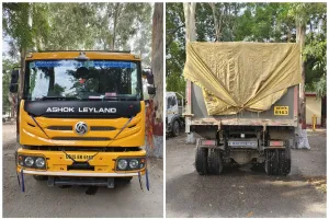 शक्तिनगर पुलिस एवं उप सम्भागीय परिवहन अधिकारी की संयुक्त कार्यवाही में 02 ओवरलोड/मानक विहीन भारी वाहन (ट्रेलर/हाईवा) सीज