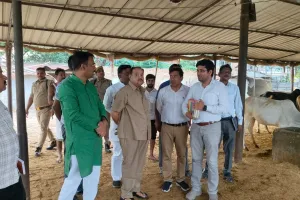 गौसेवा आयोग के उपाध्यक्ष अतुल सिंह ने परसा गौशाला का किया भ्रमण