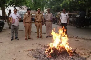 ऑपरेशन दहन के तहत 15 किलोग्राम मादक पदार्थों का विनिष्टीकरण, 