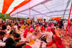 मुख्यमंत्री सामूहिक विवाह में 140 नवदम्पत्तियों का हुआ विवाह।