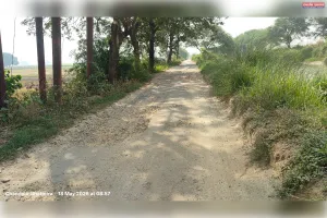 नहर मार्ग की सड़क ग्रामीणों और राहगीरों के लिए बनी है जोख़िम 