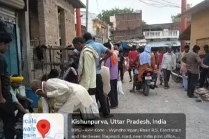 कचनरवा  बाजार में   बिना लाईसेंस खुले में बिक रहा है माँस मछली, लगा गंदगी का अंबार
