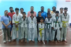 इंटर स्कूल ताइक्वांडो प्रतियोगिता में स्टेडियम के खिलाड़ियों ने जीते सात पदक