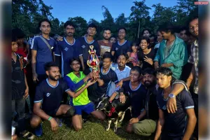 दक्षिण भैरबपुर फुटबॉल टूर्नामेंट को 2-0 गोल की मुकाबले में राइजिंग स्टार  ने अपनी नाम किया