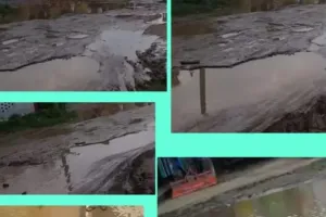 नगर बाजार–कप्तानगंज संपर्क मार्ग बदहाल, गड्ढों और कीचड़ से राहगीरों का चलना हुआ मुश्किल