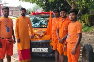 बीजपुर से कांवड़ियों का जत्था बाबा भोलेनाथ के जयकारों के साथ रवाना