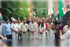भदपुरा की तिरंगा यात्रा में उमड़ा जनसैलाब
