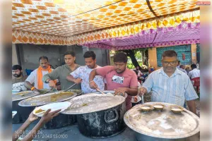 अखंड रामायण पाठ के समापन पर भव्य भंडारा, उमड़े श्रद्धालु