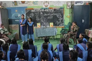 तुलसीदास जयंती पर बच्चों ने दिखाई साहित्यिक प्रतिभा