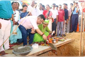 श्रीभूमि जिले के रामकृष्णनगर कॉलेज में 7 करोड़ की लागत से 200 बेड वाले छात्रावास का शिलान्यास