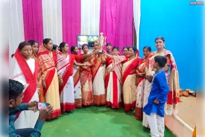 श्रीभूमि जिले के गांधीनगर में महिला शक्ति की अगुवाई में दुर्गापूजा की भव्य तैयारी
